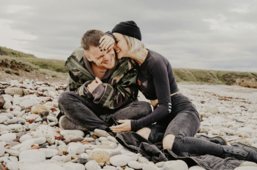 a couple flirting with each other for connection